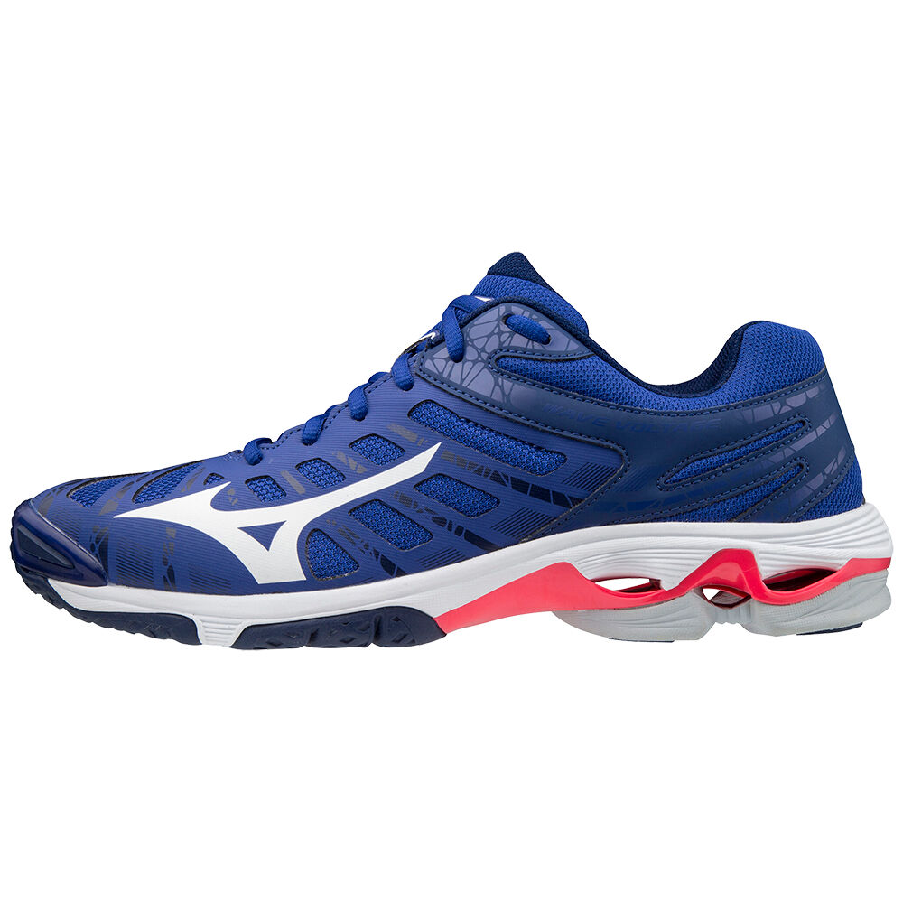 Mizuno Wave Voltage Férfi Röplabda Cipő Kék/Fehér/Rózsaszín CLE360218